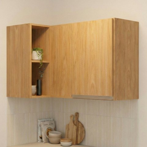 Armário Aéreo 1 Porta 94cm Cozinha Modulada Paris Menu Móveis Freijó