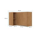 Ver imagem 3 de Armário Aéreo 1 Porta 94cm Cozinha Modulada Paris Menu Móveis Freijó