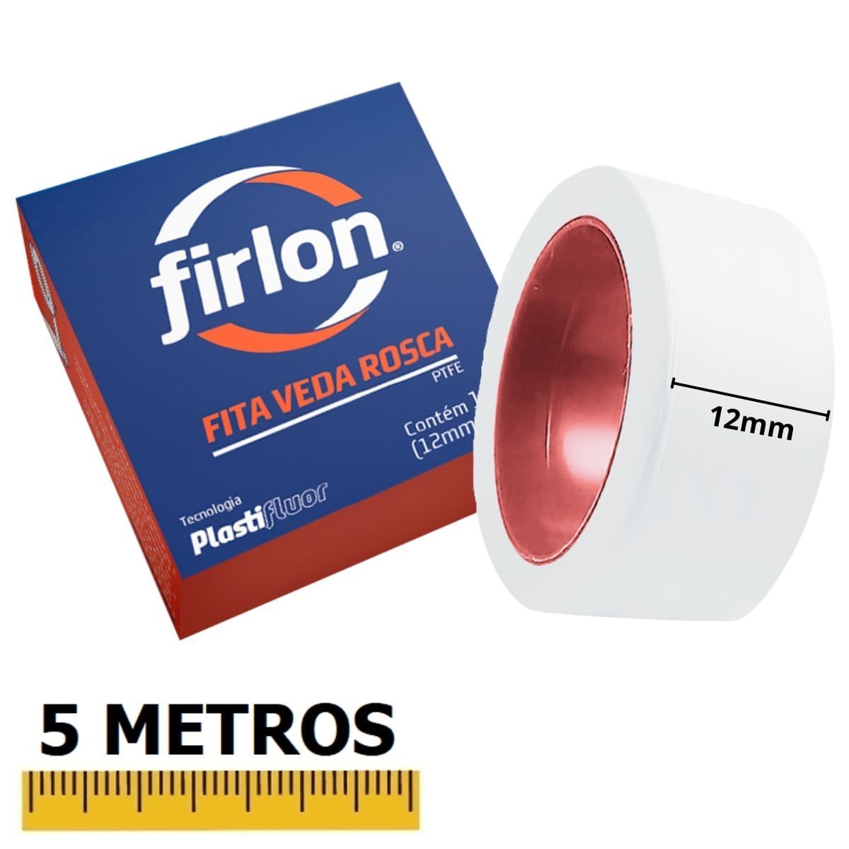 Fita Veda Rosca Teflon 12mm x 5m | Firlon - 2