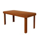 Ver imagem 2 de Mesa de Jantar Madeira Maciça 6 Lugares Nogueira Pérola Flamingo Móveis