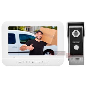 Interfone Residencial Com Visão Noturna Vídeo Porteiro Colorido 7"