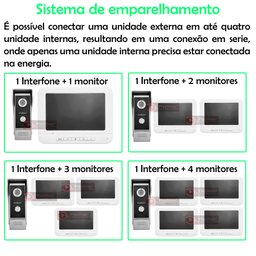 Interfone Residencial Com Visão Noturna Vídeo Porteiro Colorido 7" - 9
