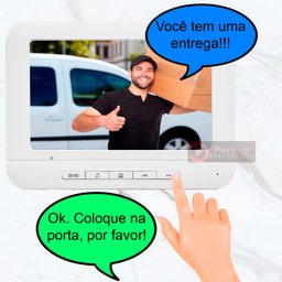 Interfone Residencial Com Visão Noturna Vídeo Porteiro Colorido 7" - 7