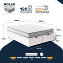 Ver imagem 3 de Cama Box Baú King com Colchão de Molas Ensacadas Double Comfort 193x203x62cm