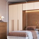 Ver imagem 2 de Guarda-Roupa Modulado 3 Portas Infinity Marrom/Cedro/Blush Line