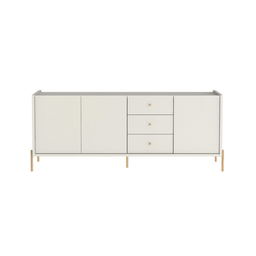 Buffet Jasper 3 Portas e 3 Gavetas Off White com Dourado Província - 1