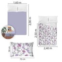 Ver imagem 5 de Jogo de Cama Queen Size Algodão 130 Fios 4 Peças Estampado