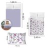 Jogo de Cama Queen Size Algodão 130 Fios 4 Peças Estampado - 5