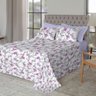 Jogo de Cama Queen Size Algodão 130 Fios 4 Peças Estampado - 4