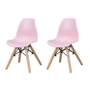 Ver imagem 1 de Kit 2 Cadeiras Eames Eiffel Infantil Rosa Espaço Kids Quarto Brinquedoteca - La Mobilia
