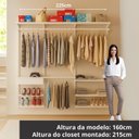 Ver imagem 4 de Closet Aberto Modular para Casal 225cm Eminence Branco