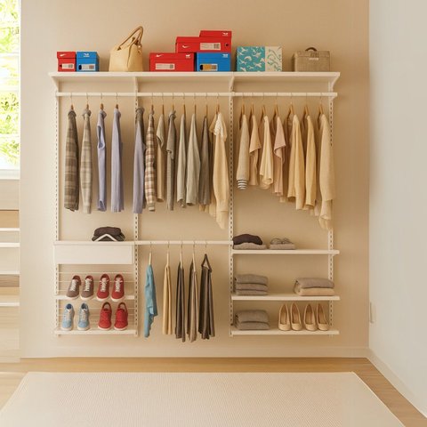 Closet Aberto Modular para Casal 225cm Eminence Branco