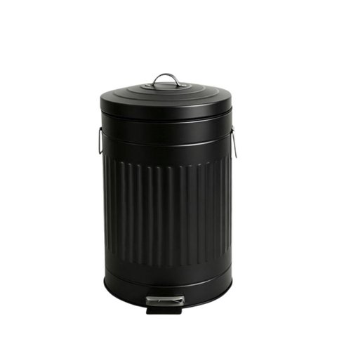 Lixeira Retrô 12L Balde Removível Pedal Fechamento Suave Banheiro Cozinha Lavanderia Vintage