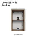 Ver imagem 2 de Armário Aéreo para Quarto 40 cm 2 Nichos Abertos Rustic Neo Madesa