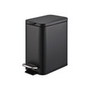 Ver imagem 1 de Lixeira Retangular C- Pedal e Balde 5 L Aço Carbono Cor Preto Linha Frame Brinox