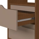 Ver imagem 4 de Mesa de Cabeceira Sole 2 Gavetas Flex Capuccino/nogueira - Móveis Albatroz