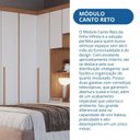 Ver mais imagens de Módulo para Quarto 2 Portas Infinity Marrom/Cedro/Branco Line