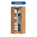 Ver imagem 3 de Módulo para Quarto 2 Portas Infinity Marrom/Cedro/Branco Line