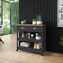 Ver imagem 2 de Carrinho auxiliar estetica Ditália 2 Gavetas BA-135 cor:preto