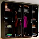 Ver imagem 4 de Guarda-roupa Casal Ele e Ela 8 Portas 8 Prateleiras Malbec - Panorama Móveis