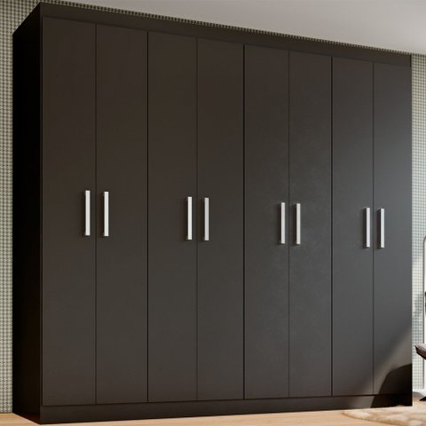 Guarda-roupa Casal Ele e Ela 8 Portas 8 Prateleiras Malbec - Panorama Móveis
