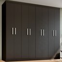 Ver imagem 1 de Guarda-roupa Casal Ele e Ela 8 Portas 8 Prateleiras Malbec - Panorama Móveis