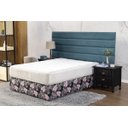 Ver imagem 1 de Saia Box Fit Cama Casal Capa com Elástico Malha Helanca Se Ajusta Ao Box 1 Pç Estampada:23 Flor Cinz