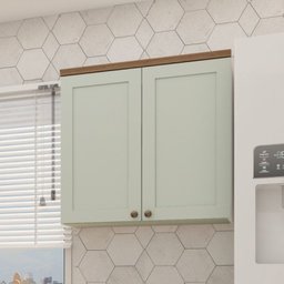 Armário Aéreo Para Cozinha 2 Portas Provençais Iluminata  - 1