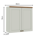 Ver imagem 3 de Armário Aéreo Para Cozinha 2 Portas Provençais Iluminata