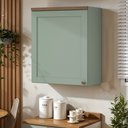 Ver imagem 1 de Armário Aéreo para Cozinha 1 Porta Provençal Iluminata Verde/Mint
