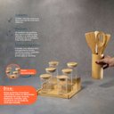 Ver imagem 4 de KIT 6 POTES 250ML,RACK ORGANIZADOR,4 UTENSÍLIOS BAMBU OIKOS