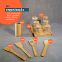 Ver imagem 3 de KIT 6 POTES 250ML,RACK ORGANIZADOR,4 UTENSÍLIOS BAMBU OIKOS