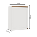 Ver imagem 3 de Armário Aéreo para Cozinha 1 Porta Provençal Iluminata Branco/Fosco