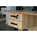 Ver imagem 5 de Mesa de Computador Me-4193 C/ 2 Gavetas (1 C/ Chave) Amêndoa/preto - Tecno Mobili