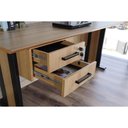 Ver imagem 4 de Mesa de Computador Me-4193 C/ 2 Gavetas (1 C/ Chave) Amêndoa/preto - Tecno Mobili