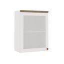 Ver imagem 1 de Armário Aéreo Para Cozinha com 1 Porta Provençal de Vidro Mini Boreal Iluminata