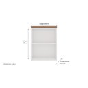 Ver imagem 3 de Armário Aéreo Para Cozinha com 1 Porta Provençal de Vidro Mini Boreal Iluminata