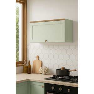 Armário Aéreo Basculante Para Cozinha 1 Porta Provençal Iluminata