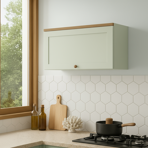 Armário Aéreo Basculante Para Cozinha 1 Porta Provençal Iluminata