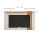 Ver imagem 3 de Painel para TV Leme 70" 160-180cm MDP Extensivo Off White Matte Freijó