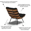 Ver imagem 7 de Poltrona Sala Estar Decorativa Costela de Adão com Puff Luxo:poltrona Costela Veludo Preto