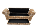 Ver imagem 6 de Recamier Puff Baú Sapateira com Braços e Gaveta 1,58 Cm para Cama Box Padrão - Animal Print
