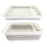 Escorredor de Louça Retrátil Dobrável Silicone Prato Talher - 5