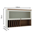 Ver imagem 3 de Armário Aéreo Para Cozinha com Porta de Vidro Provençal Iluminata 