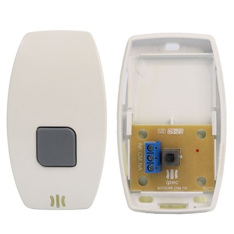 Botoeira Simples Linha Prime com Fio Ipec - Branco