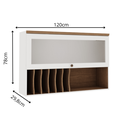 Ver imagem 3 de Armário Aéreo Para Cozinha com Porta de Vidro Provençal Iluminata 