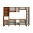Ver imagem 3 de Cozinha Completa Venaly 13 Portas 2 Gavetas com Vidro Cinamomo/Off White - Henn