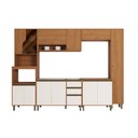 Ver imagem 2 de Cozinha Completa Venaly 13 Portas 2 Gavetas com Vidro Cinamomo/Off White - Henn
