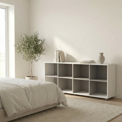 Nicho Organizador 8 Nichos Branco/Cinza Cobalto