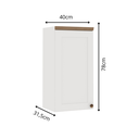 Ver imagem 3 de Armário Aéreo para Cozinha 1 Porta Provençal Iluminata Branco